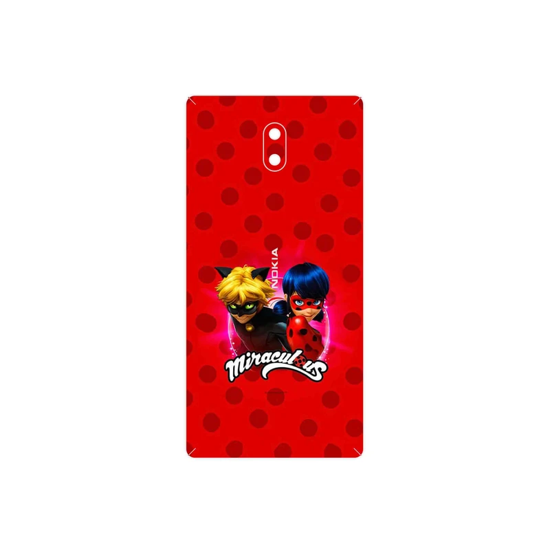 برچسب پوششی ماهوت مدل Ladybug and Cat Noir مناسب برای گوشی موبایل نوکیا 3