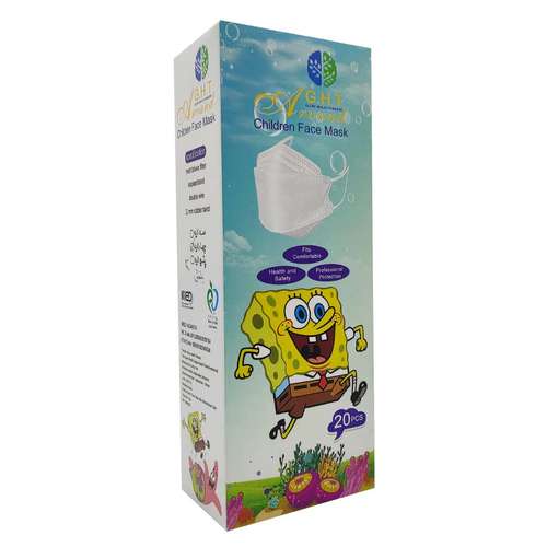 ماسک تنفسی کودک جی اچ تی مدل سه بعدی کد 2006 بسته 20 عددی
