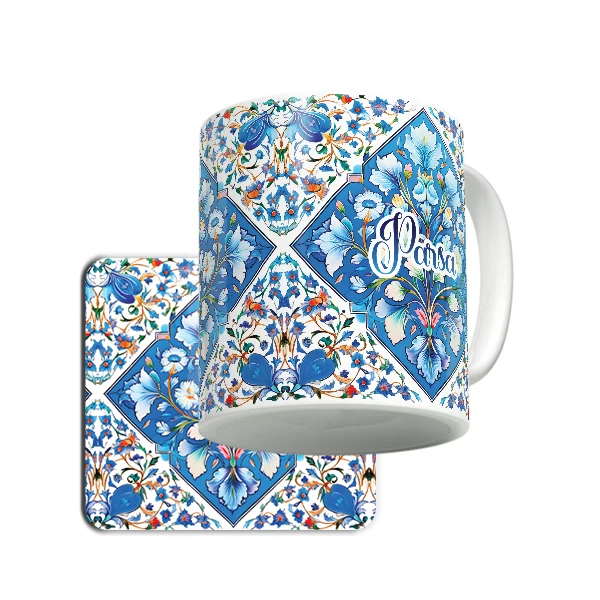ماگ لاژید مدل اسم پارسا طرح سنتی به همراه زیر لیوانی