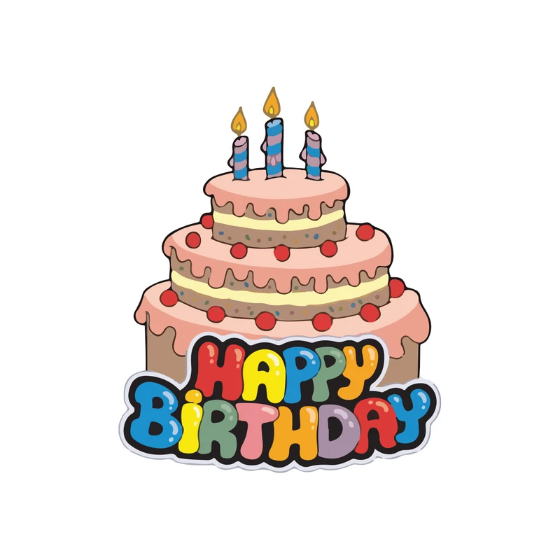 برچسب لپ تاپ پویا مارکت طرح کیک تولد کد 1556