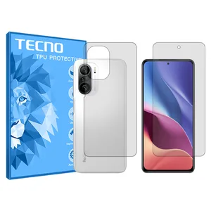 Tecno Resistant model transparent screen protector suitable for Xiaomi Redmi K40 mobile phone along with the back of the phone