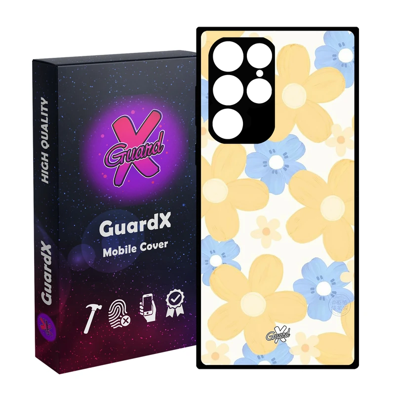 کاور گارد ایکس طرح Flower مدل Glass10539 مناسب برای گوشی موبایل سامسونگ Galaxy S23 Ultra