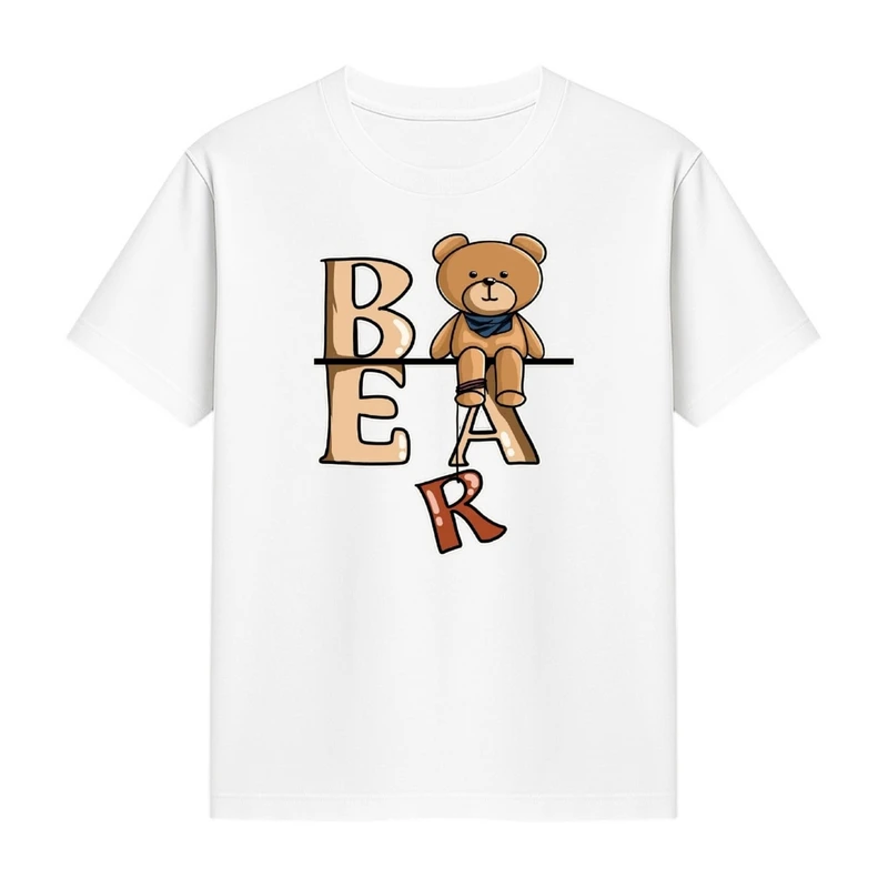 تی‌شرت آستین کوتاه دخترانه مدل تدی کد p2 