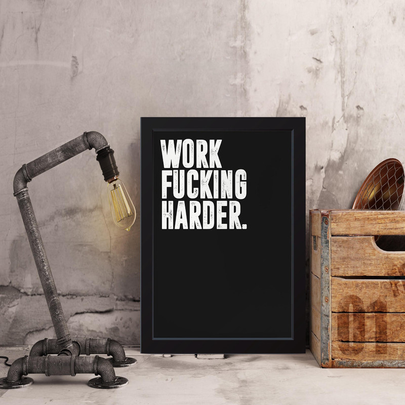 تابلو مدل انگیزشی Work Harder کد MJ131310 تابلو مدل انگیزشی Work Harder کد MJ131310