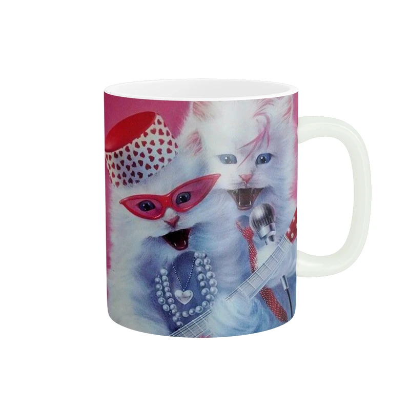 ماگ طرح گربه خواننده فانتزی کد 1010