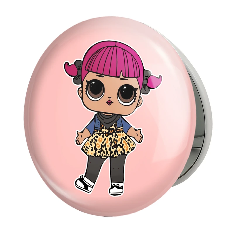 آینه جیبی خندالو طرح عروسک ال او ال LOL مدل تاشو کد 27877 