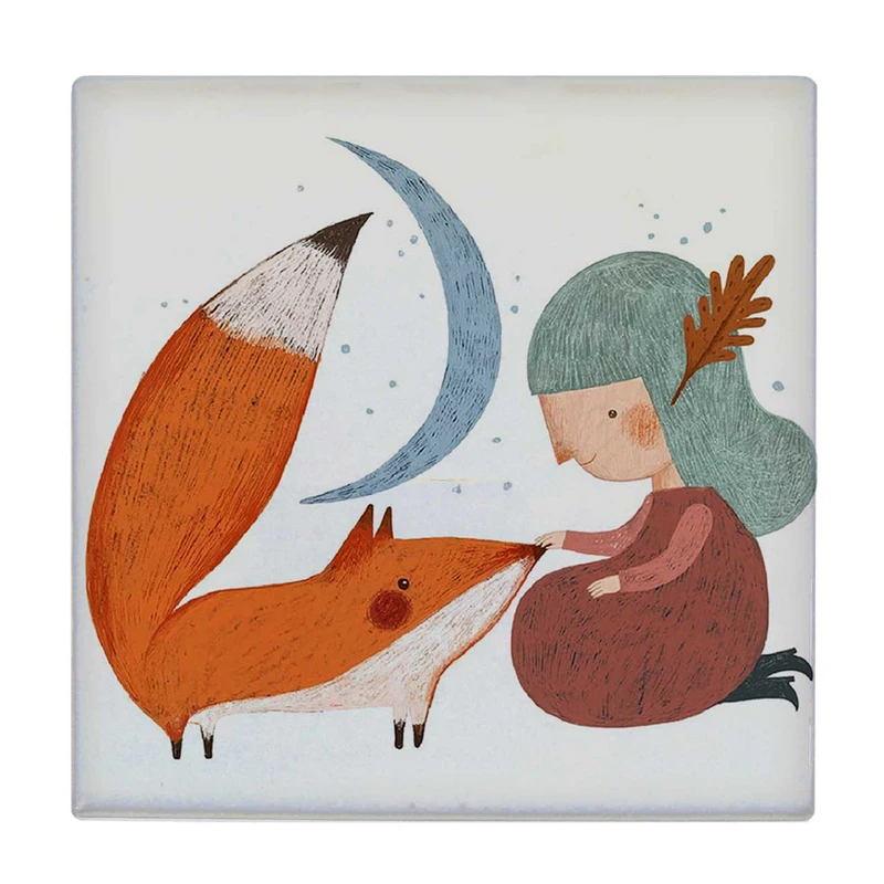  زیر لیوانی  طرح دختر و روباه کد    5755109_3952