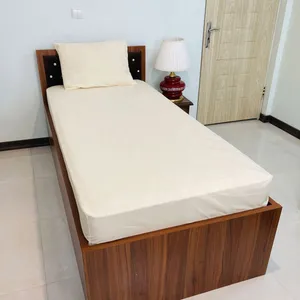 سرویس ملحفه مدل کشدار تک رنگ 1.5 نفره 2 تکه