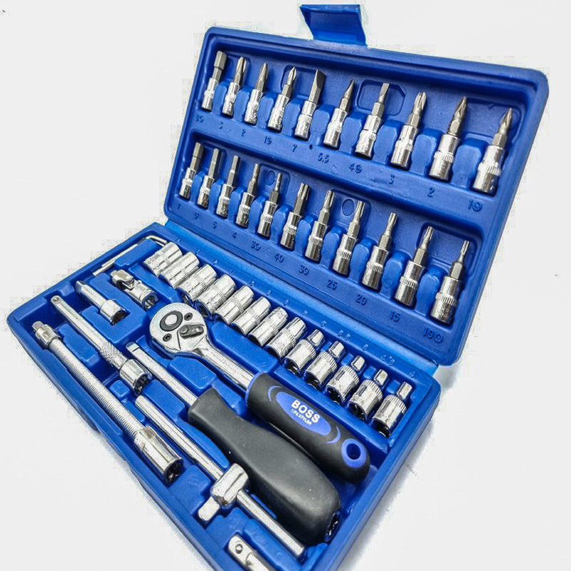 مجموعه 46 عددی آچار بکس باس مدل FLH -147 مجموعه 46 عددی آچار بکس باس مدل FLH -147