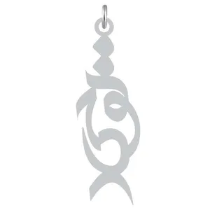 آویز گردنبند نقره کرابو طرح توحید مدل Kn2-1069