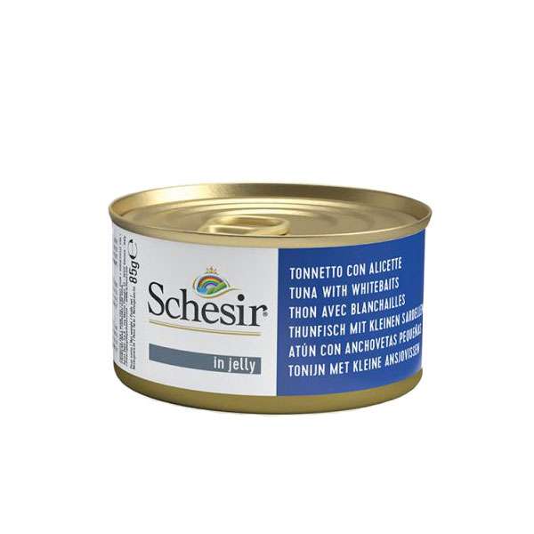 کنسرو گربه شسیر با طعم ماهی تن ماهی  وزن 85 گرم