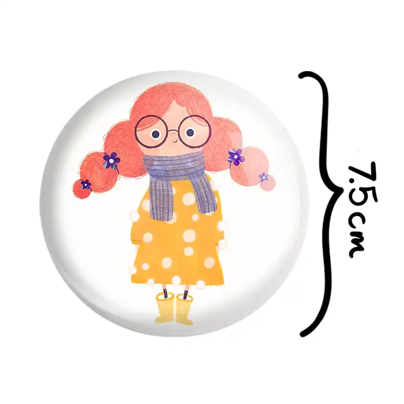 آینه جیبی خندالو طرح دخترونه مدل تاشو کد 1663