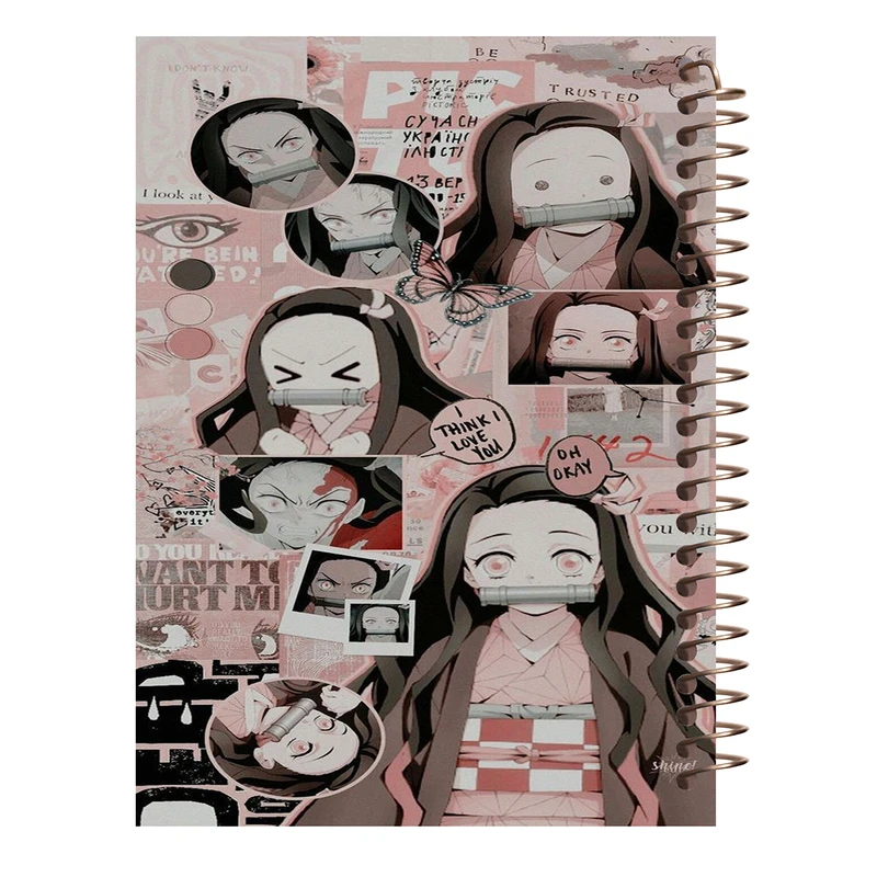 دفتر مشق 80 برگ مدل انیمه Kimetsu no Yaiba طرح نزوکو کد J305