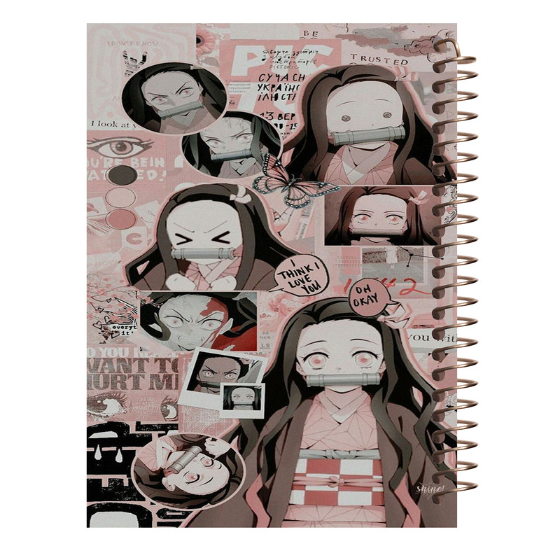 دفتر مشق 80 برگ مدل انیمه Kimetsu no Yaiba طرح نزوکو کد J305