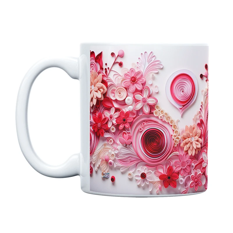 ماگ حس آمیزی طرح عاشقانه مدل قلب زیبا کد 81