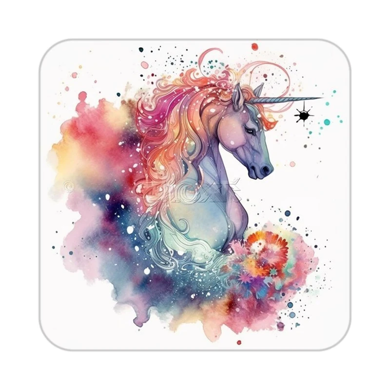 زیر لیوانی کاکتی طرح اسب تک شاخ و یونیکورن مدل mp33451