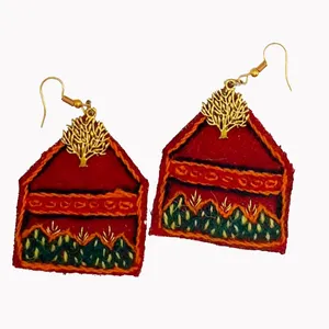 گوشواره دست دوز زنانه مدل پته