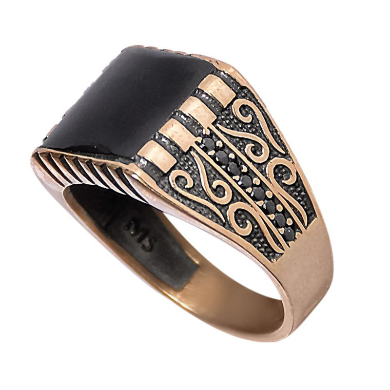 انگشتر مردانه نقره جات لطفی کد ATRM04