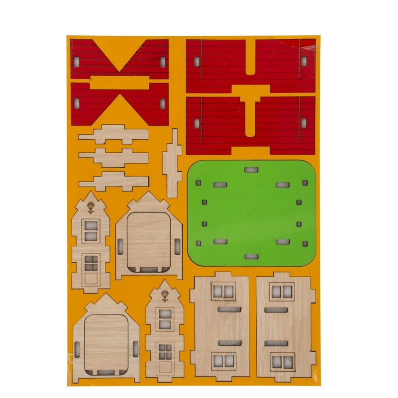 ساختنی ۱۵ تکه مدل کلبه ۰۰۱