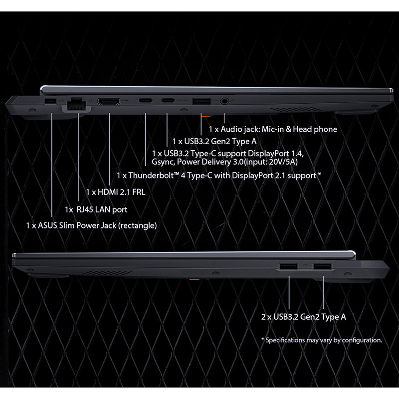 لپ تاپ 16 اینچی ایسوس مدل TUF Gaming F16 FX608JH-i5 13450HX-64GB DDR5 5600MHz-1TB SSD-RTX5050 8GB-FHD 165Hz - کاستوم شده