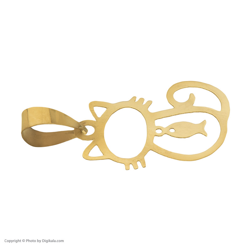 آویز گردنبند طلا 18 عیار زنانه نیکان گلد طرح گربه ماهی آویز گردنبند طلا 18 عیار زنانه نیکان گلد طرح گربه ماهی