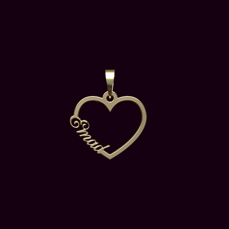 آویز گردنبند طلا 18 عیار زنانه مدوپد مدل اسم عماد emad کد PB1-10168