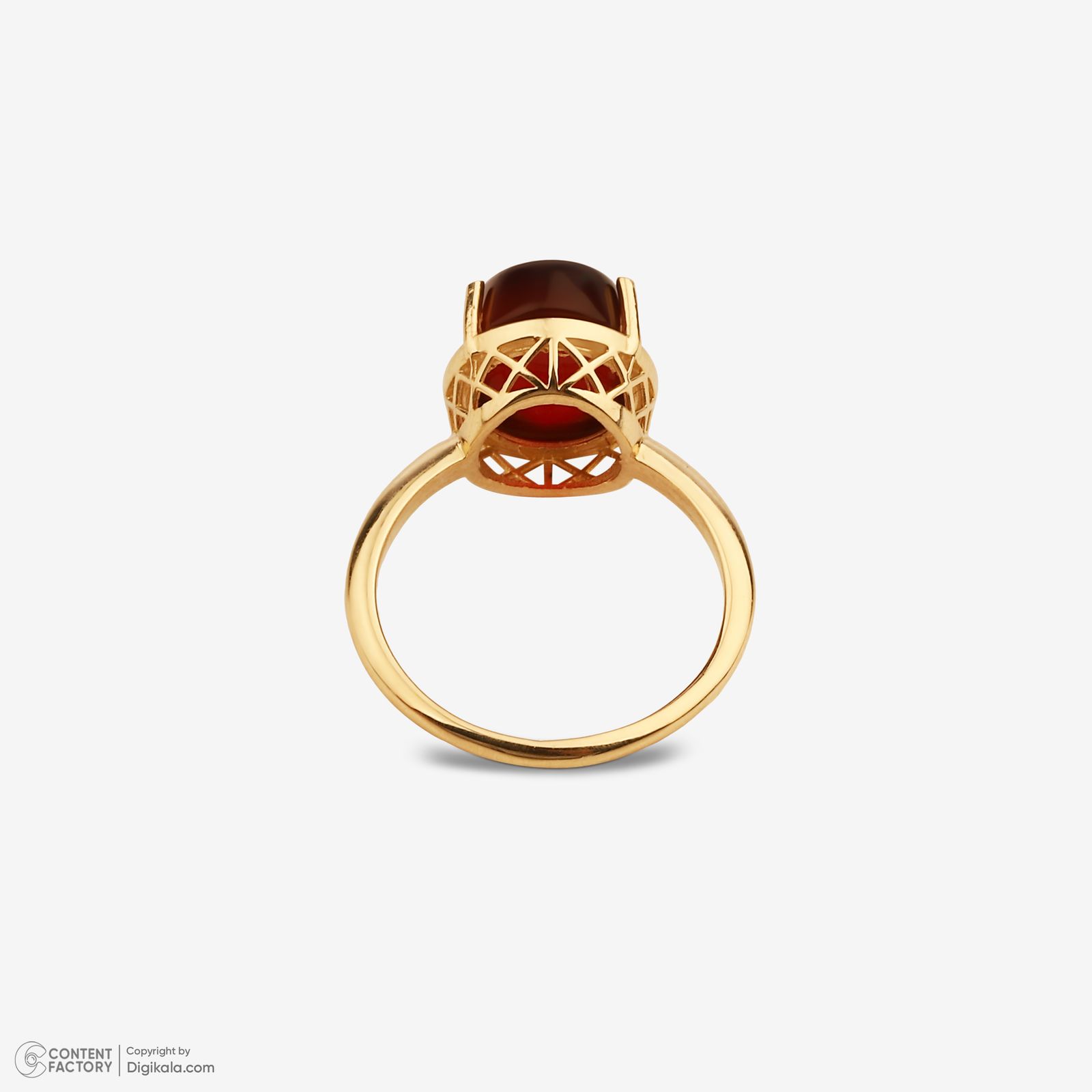 انگشتر طلا کم اجرت 18 عیار زنانه گلدم مدل R344003 سایز 56 -  - 6