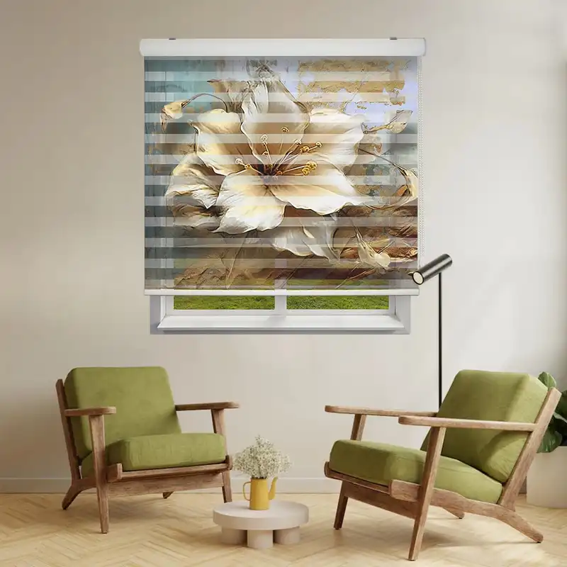 پرده زبرا مدل TD-121 سایز 150x150 سانتی متر