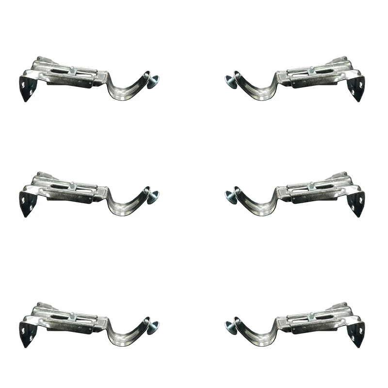 بست میله پرده مدل قاشقی دیواری بسته 6 عددی