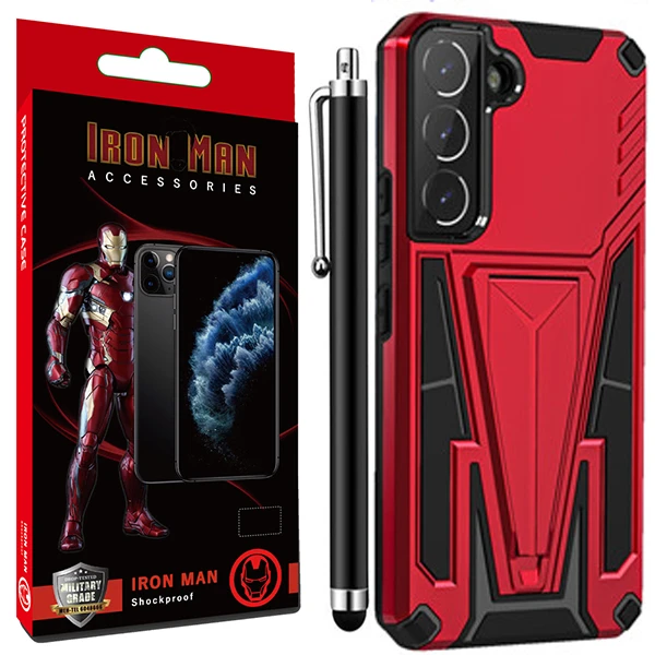 کاور آیرون من مدل SpiderMan مناسب برای گوشی موبایل سامسونگ GALAXY S22 همراه با قلم لمسی