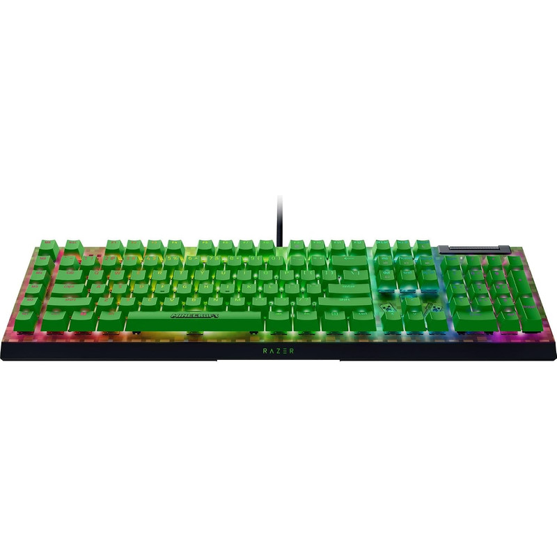 کیبورد مکانیکال با سیم ریزر مدل BlackWidow V4 X Minecraft Edition