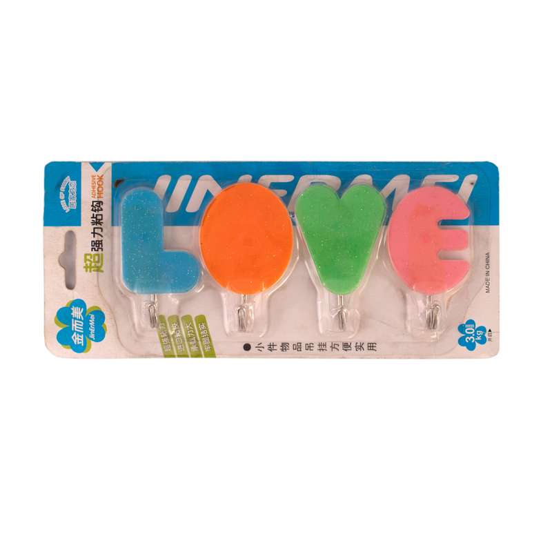 قلاب آویز آشپزخانه مدل لاو کد 67 بسته 4 عددی