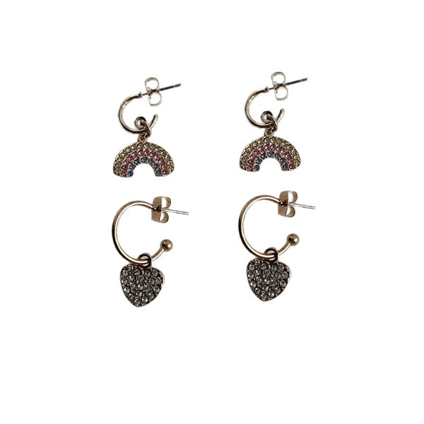 گوشواره زنانه اچ اند ام مدل SS 0108 مجموعه 2 عددی