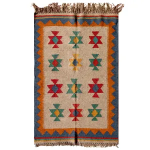گلیم دستبافت یک و نیم متری مدل قشقایی کد GH99042