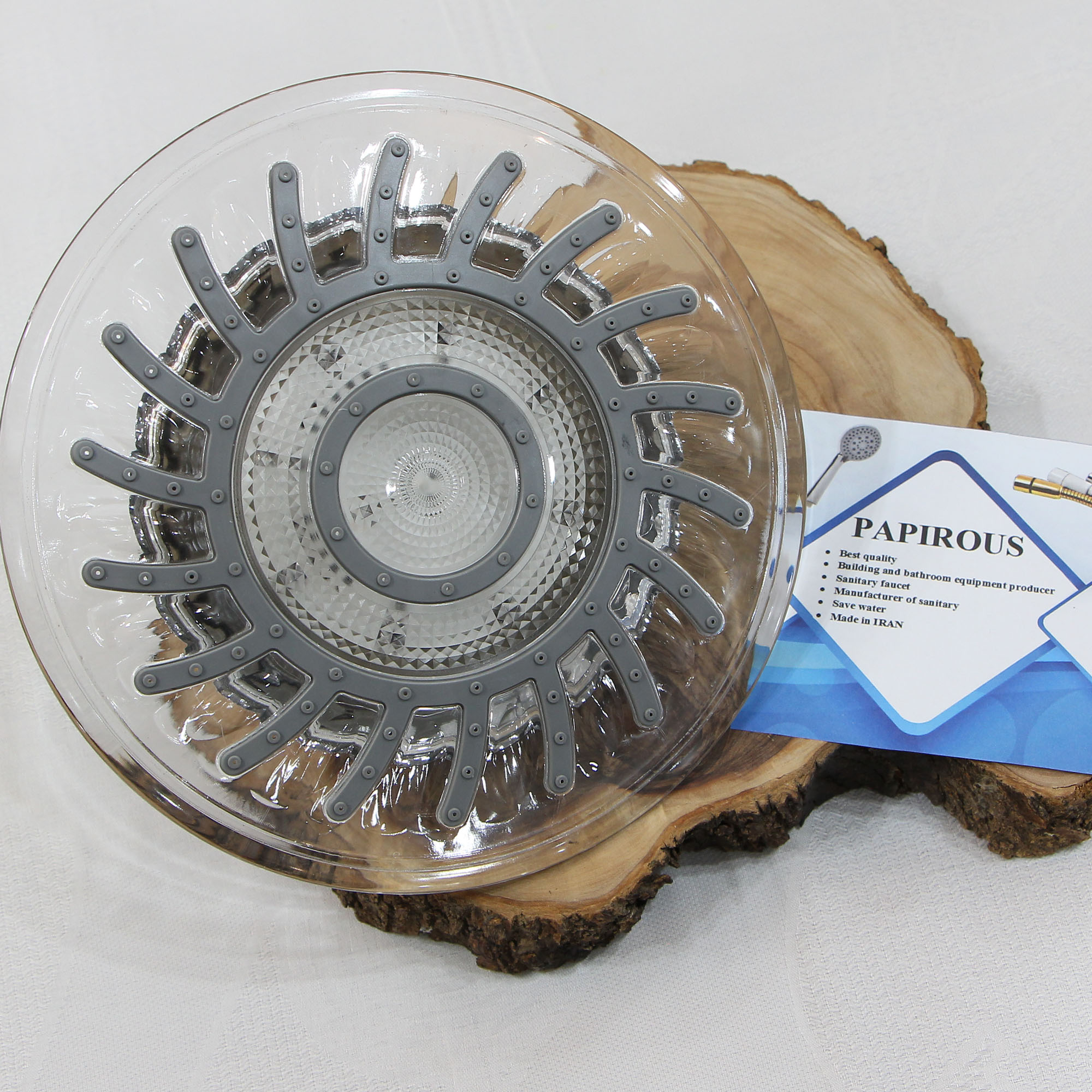 سردوش حمام پاپیروس مدل روشنایی خودکار Crystal - UP سردوش حمام پاپیروس مدل روشنایی خودکار Crystal - UP