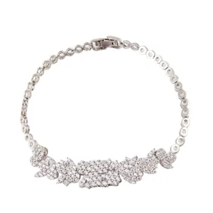 دستبند نقره زنانه بازرگانی میلادی مدل فانتزی کد DP_513