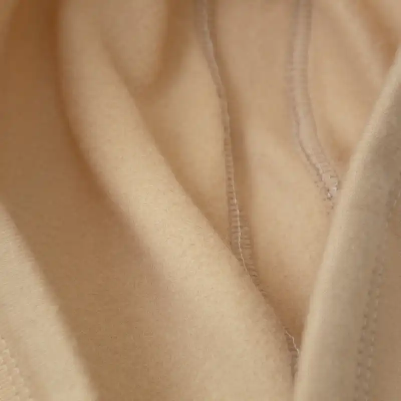 هودی زنانه مدل دورس داخل کرکی رنگ کرمی