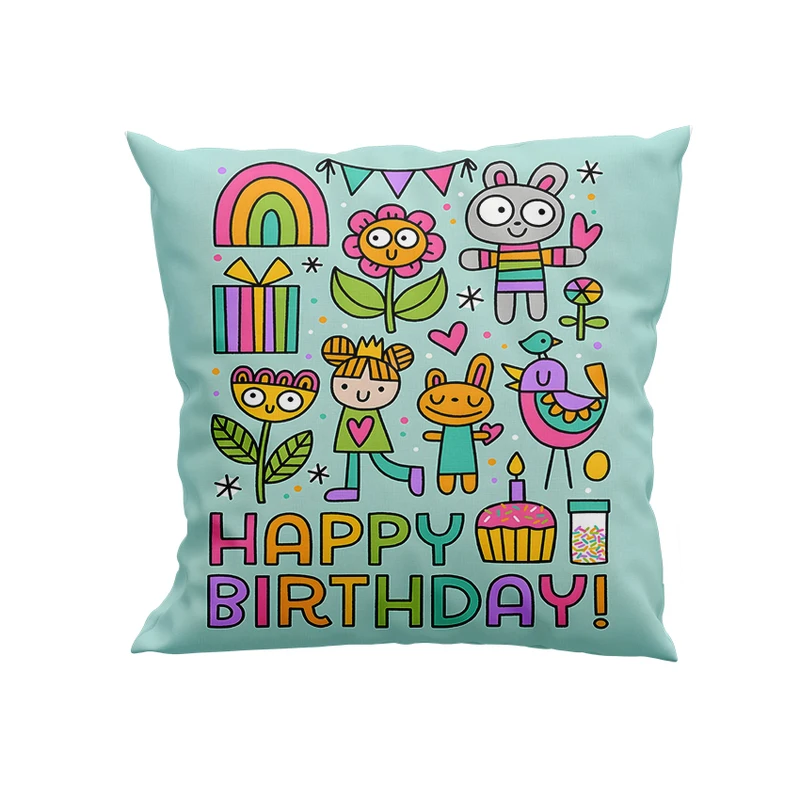 کوسن کودک پاد آفرین سایز 30*30 سانتی متر مدل تولد کد DKK1354