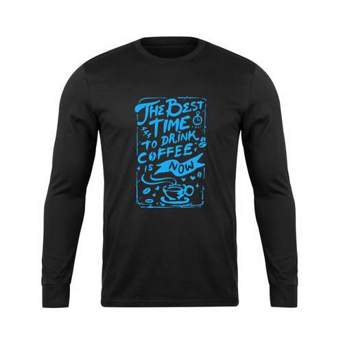 تی شرت آستین بلند مردانه رانژ مدل سایز بزرگ 40042 رنگ مشکی