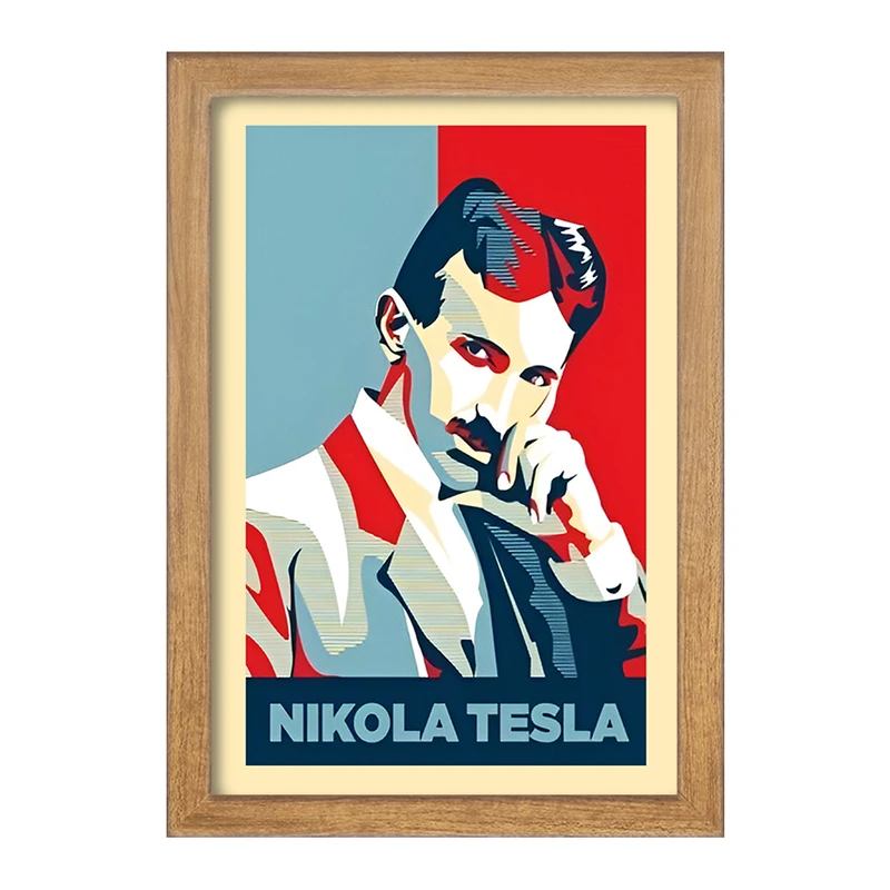 تابلو خندالو مدل نیکولا تسلا (Nikola Tesla) کد F6487