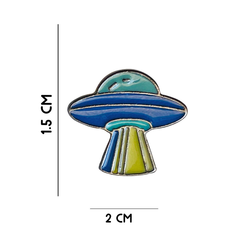 سنجاق سینه دخترانه مدل پین فلزی طرح سفینه فضایی