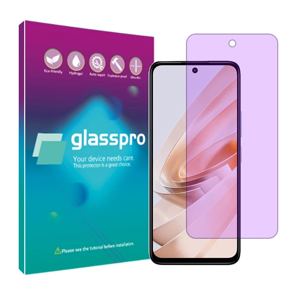 محافظ صفحه نمایش ضداشعه بنفش گلس پرو مدل Resistant مناسب برای گوشی موبایل شیائومی Redmi Note 13R