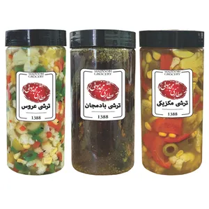 ترشی مکزیکی و ترشی بادمجان و ترشی عروس مجذوبی - 2200 گرم بسته 3 عددی
