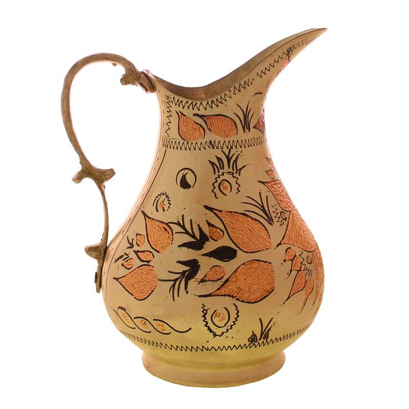 پارچ مسی طرح گل قطره کد 4117