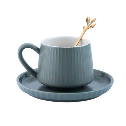 فنجان و نعلبکی مدل سرامیکی طرح شیار دار