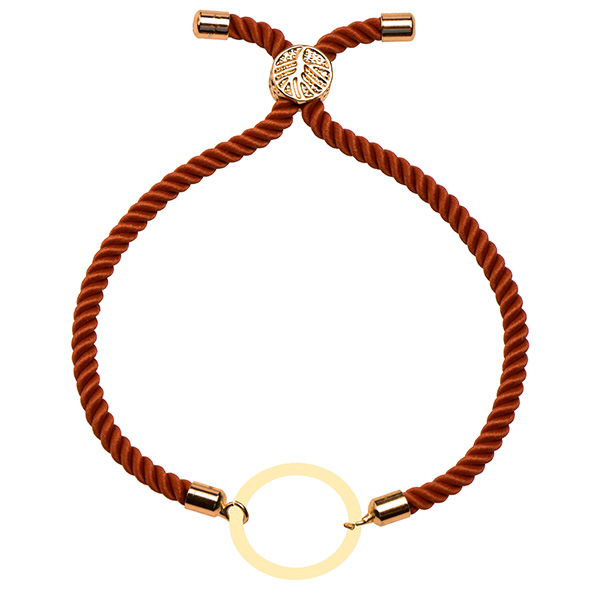 دستبند طلا 18 عیار دخترانه کرابو طرح دایره مدل Krd1601