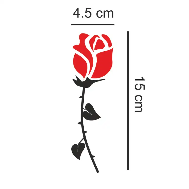 برچسب بدنه خودرو طرح گل رز مدل k2003