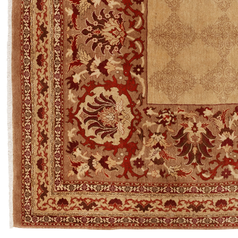 فرش دستباف شش و نیم متری سی پرشیا مدل 179738 زمینه شتری