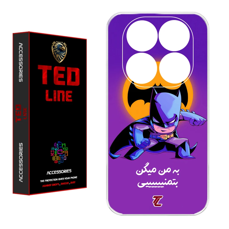 کاور تد لاین طرح بتمن کد 1105 مناسب برای گوشی موبایل شیائومی Redmi Note 14 Pro Plus 5G