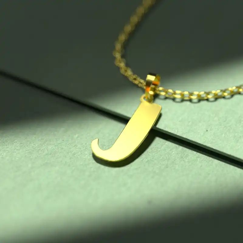 گردنبند طلا 18 عیار زنانه مدوپد مدل حرف J کد H3-1-1116